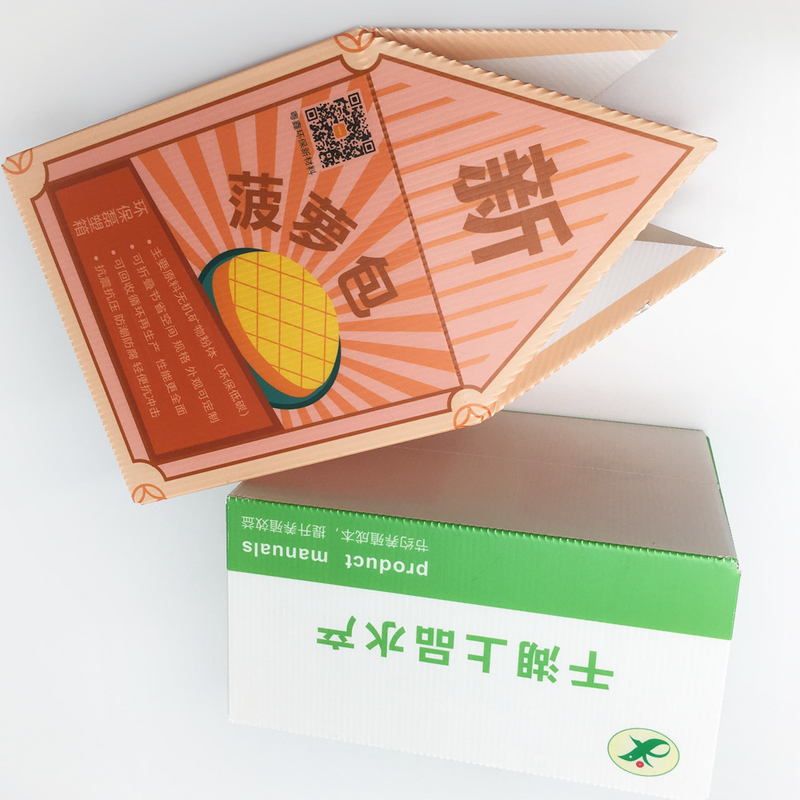 Feuchtigkeitsbeständigkeits-Frische behalten gewölbten Lieferungs-Karton-Kasten für Gemüse